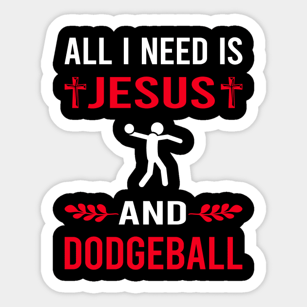 I Need Jesus And Dodgeball Sticker by Good Day